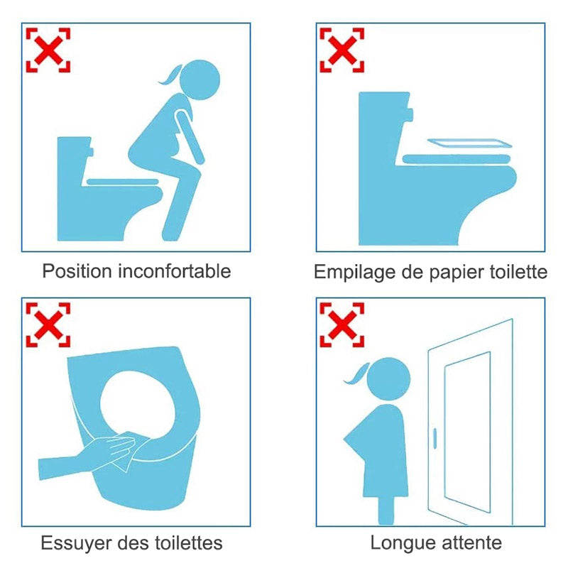 Offre Promo 🎁!!! 50 Housses hygiéniques pour sièges de toilettes - Jetables et biodégradables -